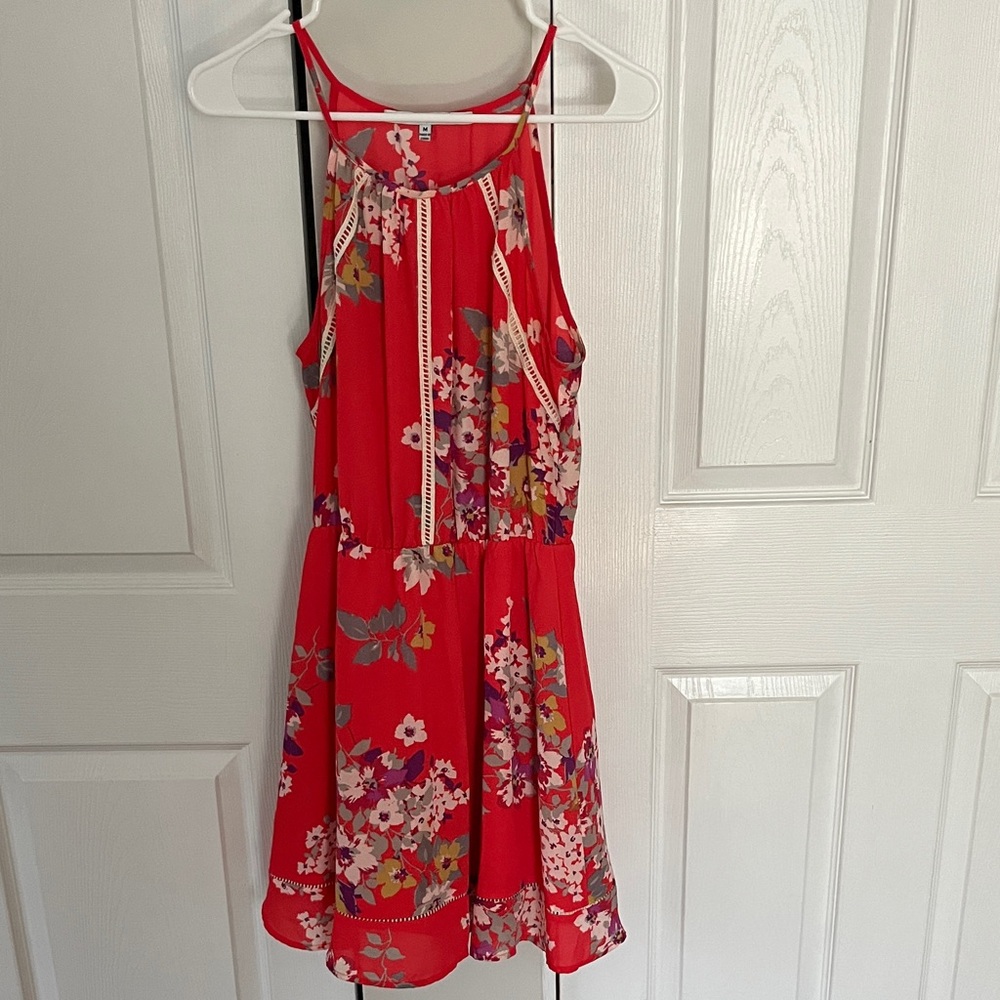 Collective Concepts Coral Floral Dress